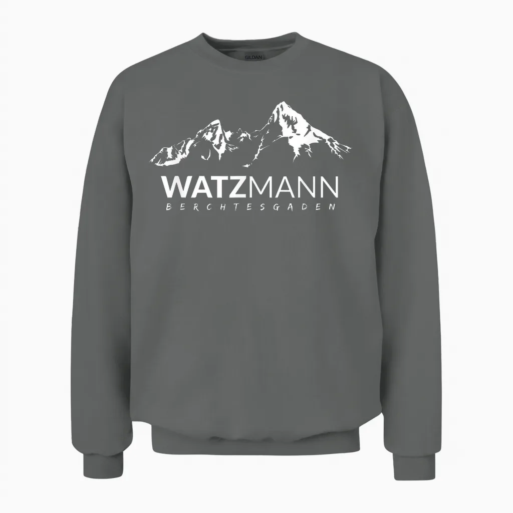 Bergsteiger Berg Watzmann in Berchtesgaden Am Königssee Unisex Sweatshirt in Graphite Heather