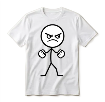 Mad Stickman Unisex T-Shirt - White