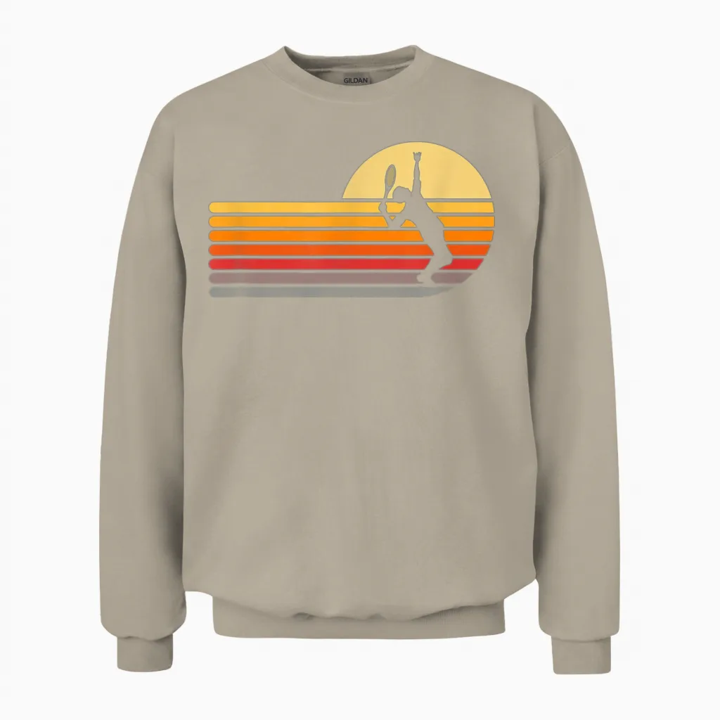 Retro Tennis Unisex Sweatshirt in Sand