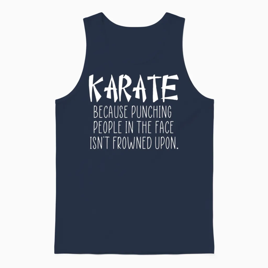 Karate Funny Quote - Boxing & Mma Unisex Tank Top in Navy