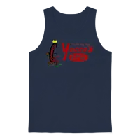 Yocco's the Hot Dog King Lovers Unisex Tank Top - Navy – 1