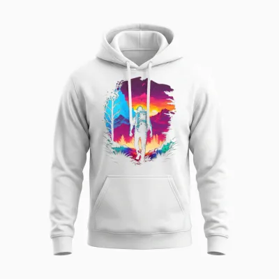 Hiking Unisex Hoodie - White