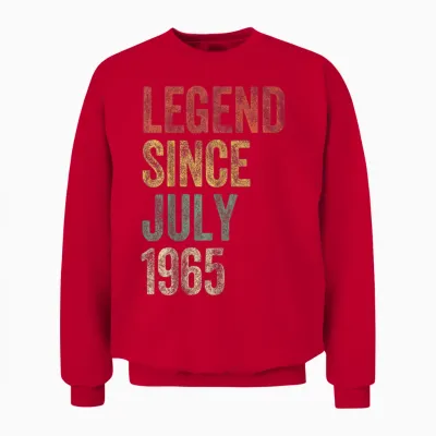 Legend 1965 60th Birthday Gifts for Men Women 60 Year Old Unisex Sweatshirt - Red