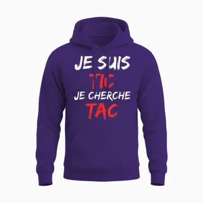 Je Suis Tic Je Cherche Tac - Déguisement Duo Unisex Hoodie - Purple