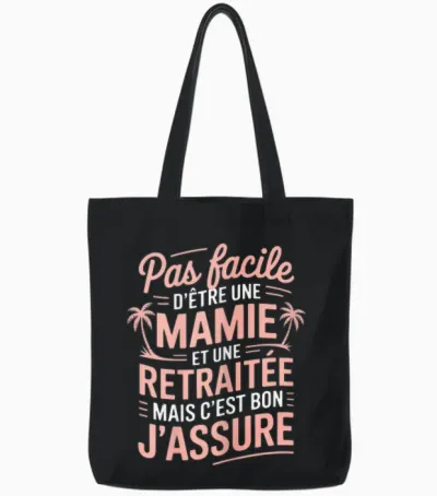 Granny Retired Woman Funny Funny Retirement Gift Tote Bags - Black