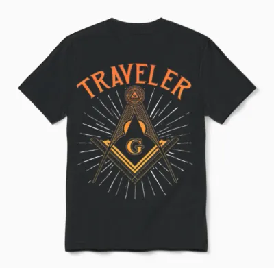 Masonic Freemasonry Fraternal Unisex T-Shirt - Black