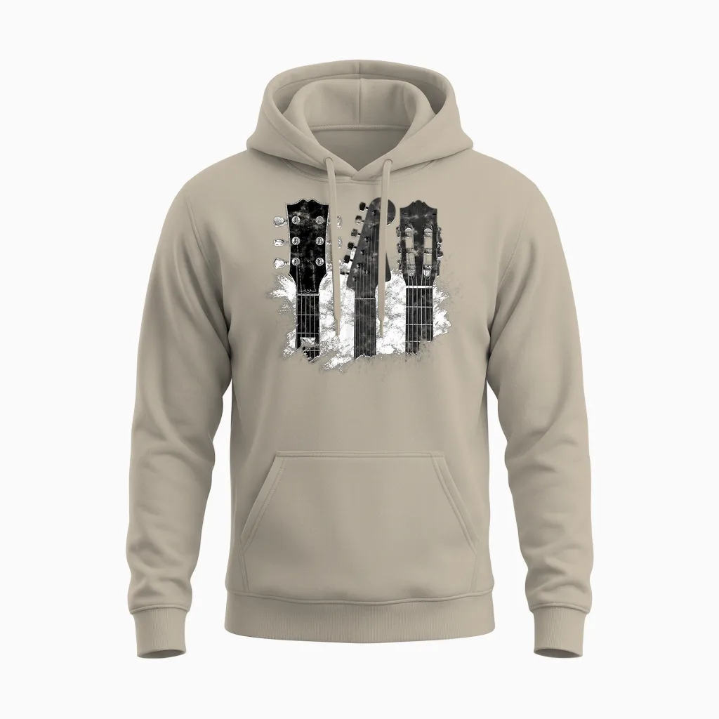 T-Shirt with German Text "guitarists" Unisex Hoodie in Sand