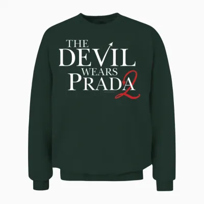 The Devil Wears Prada 2 Official Logo 2 as Red Devil's Tail T-Shirt Haut De Gamme Unisex Sweatshirt - Forest