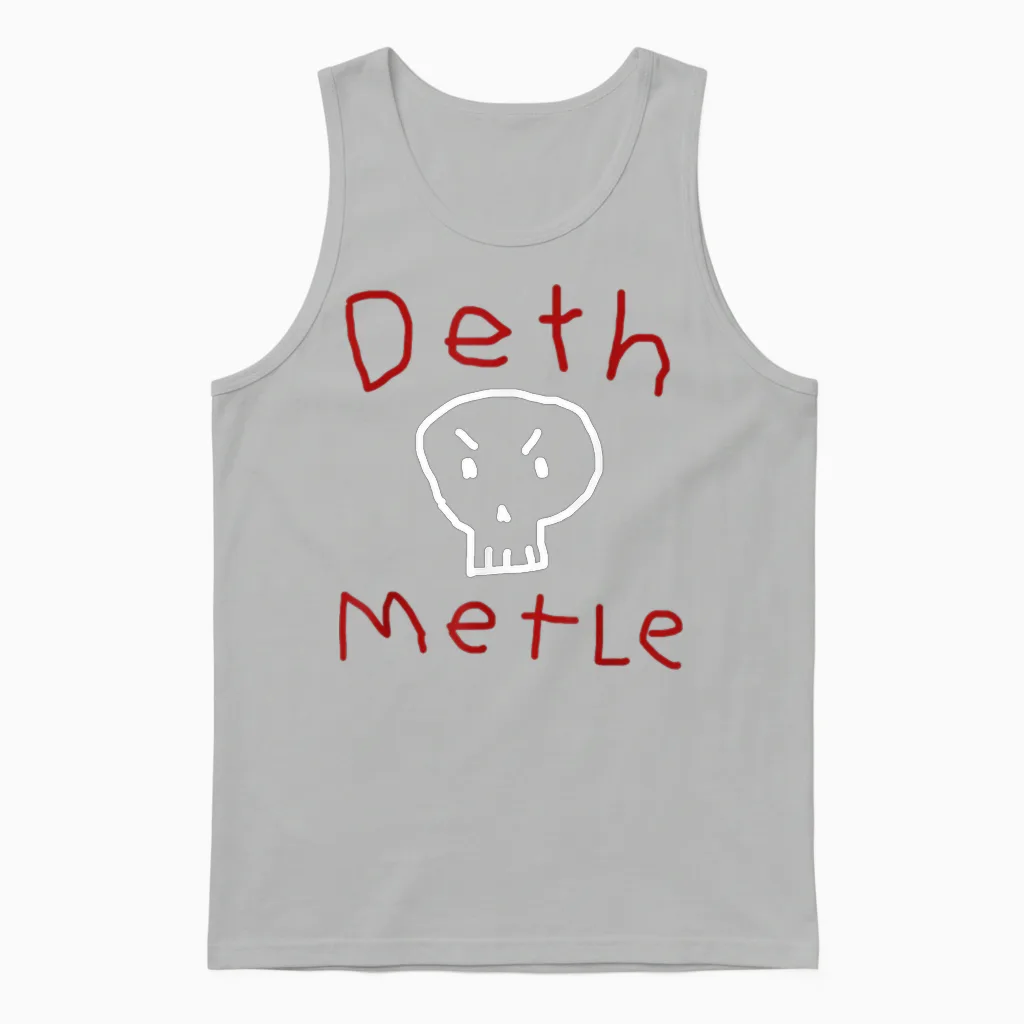 Lustiges Death-Metal-Shirt, Ironischer Sarkastischer Humor, Gothic Unisex Tank Top in Ash