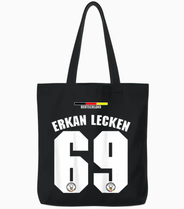 Germany Party Jersey Mallorca Party Holiday T-Shirt, Black, S Tote Bags in Black