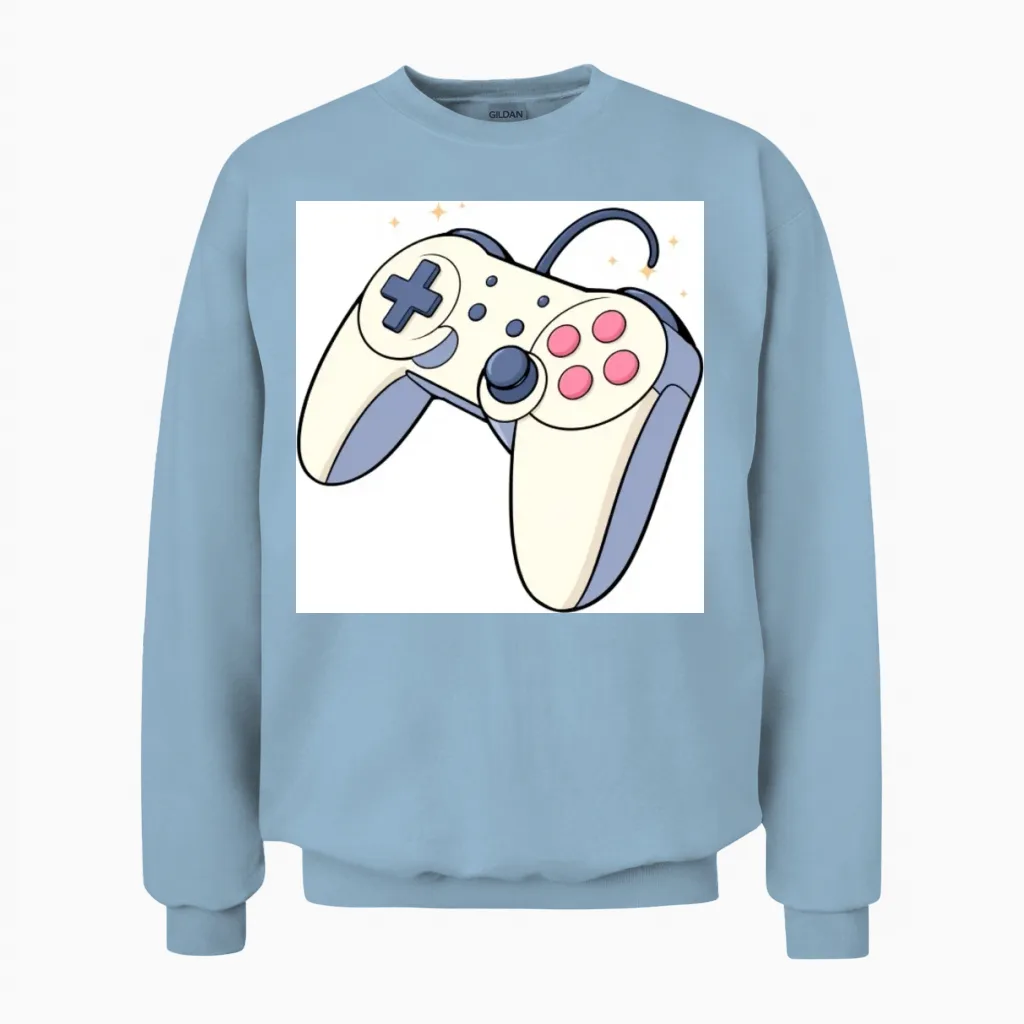 Retro Game Magic Unisex Sweatshirt in Light Blue