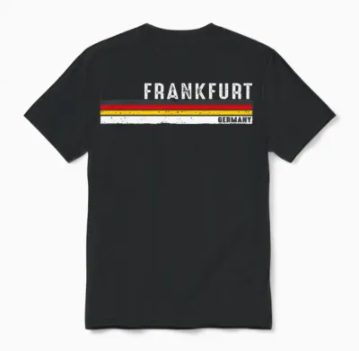 Vintage Frankfurt Deutschland Heritage - Retro Unisex T-Shirt - Black