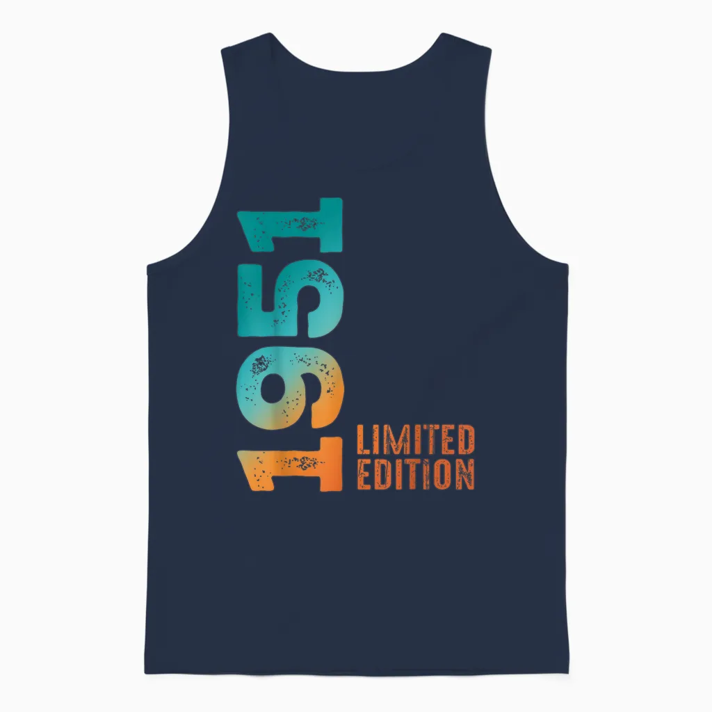 Anniversaire 1951 édition Limitée 1951 Unisex Tank Top in Navy