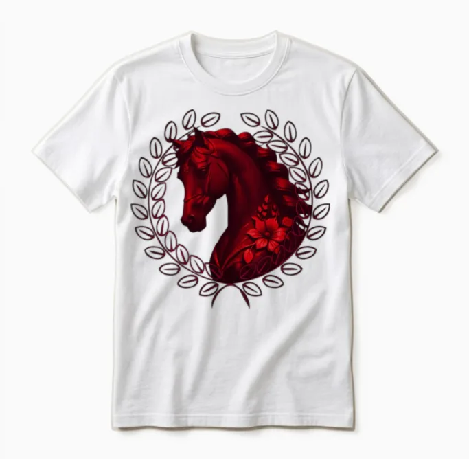 Vintage Horse Lovers Gift Unisex T-Shirt in White