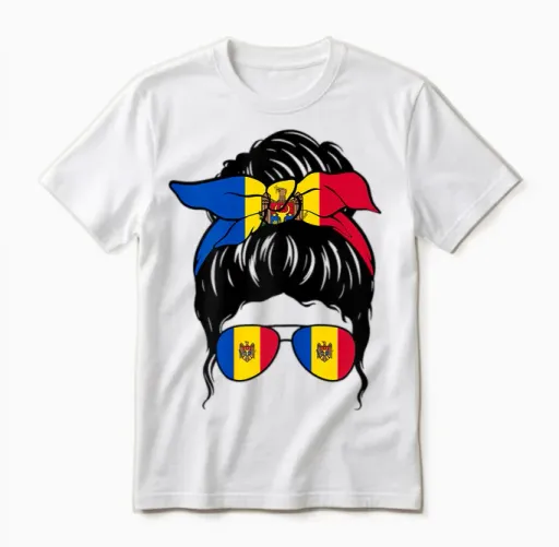 Moldovan Girl Moldova Flag Moldovan Proud Moldovan Woman Unisex T-Shirt - White