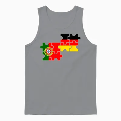 Portugal Deutschland Flagge Deutsch Portugiese Unisex Tank Top - Sport Grey