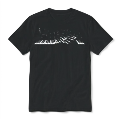 Piano Pianist Unisex T-Shirt - Black