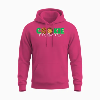 Cookie Mom Cookie Dealer Scout for Women Funny Scouting Mom Unisex Hoodie - Heliconia
