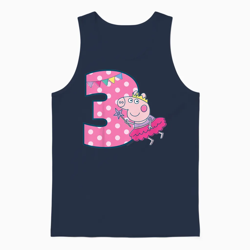Peppa Pig 3 Geburtstag Farm & Country Gift Unisex Tank Top in Navy