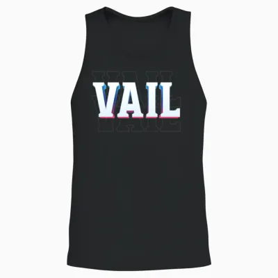 Retro - Vail Unisex Tank Top - Black