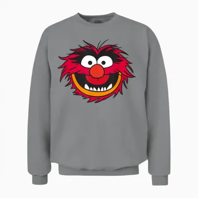 The Muppets Animal Head T-Shirt, Black Unisex Sweatshirt - Sport Grey