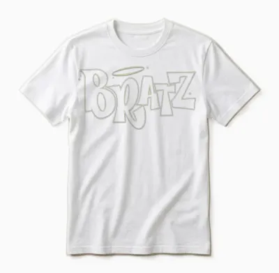 Bratz Pink Classic Logo Unisex T-Shirt - White