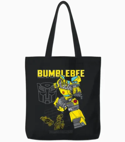 Transformers Bumblebee Tote Bags - Black