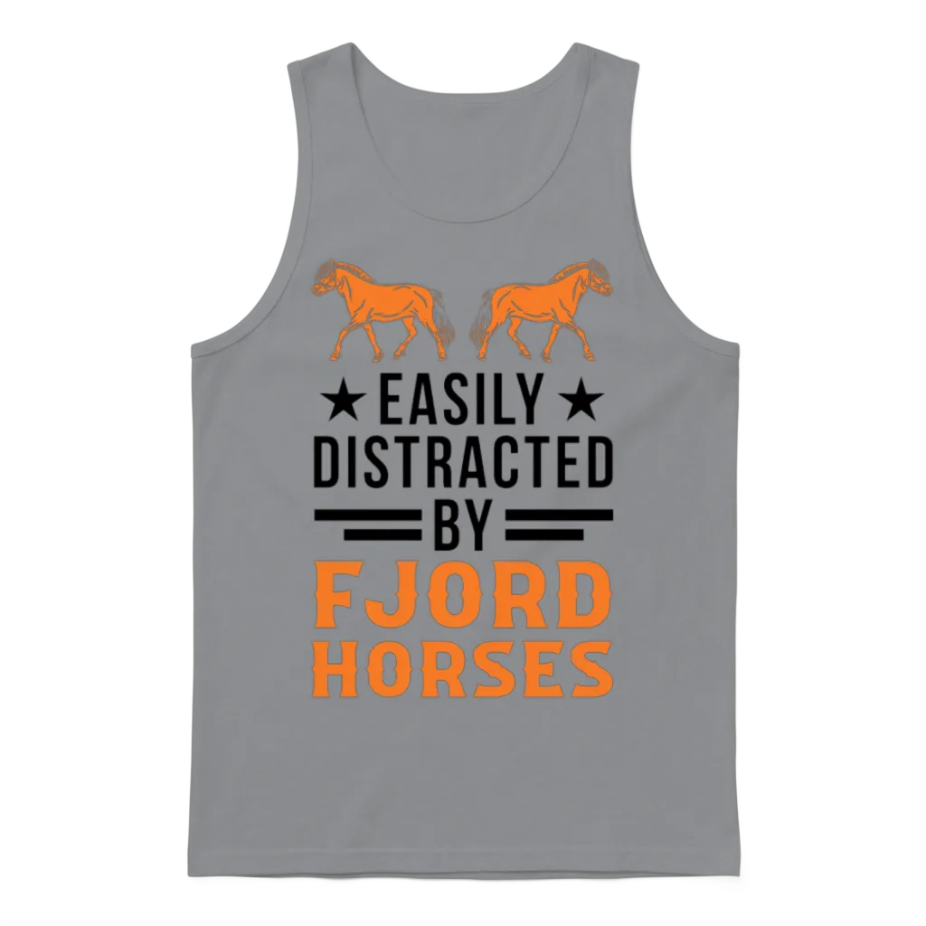 Easily Distracted by Fjord Horses Horse Unisex Tank Top - Sport Grey