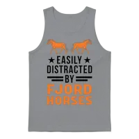 Easily Distracted by Fjord Horses Horse Unisex Tank Top - Sport Grey – 1