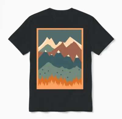 Psychodelic Retro Unisex T-Shirt - Black