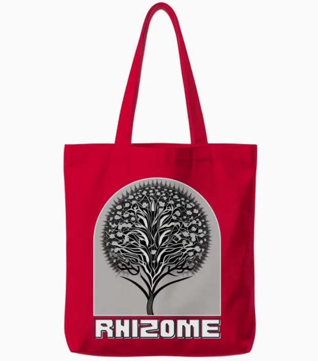 Green Living Tote Bags in Red