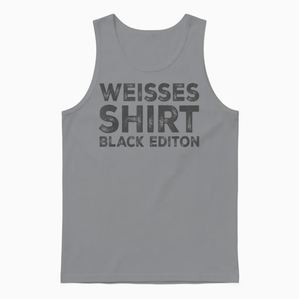 White Shirt Black Edition T-Shirt, Black, S Unisex Tank Top in Sport Grey
