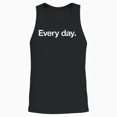 Designevery Day Retro Unisex Tank Top - Black