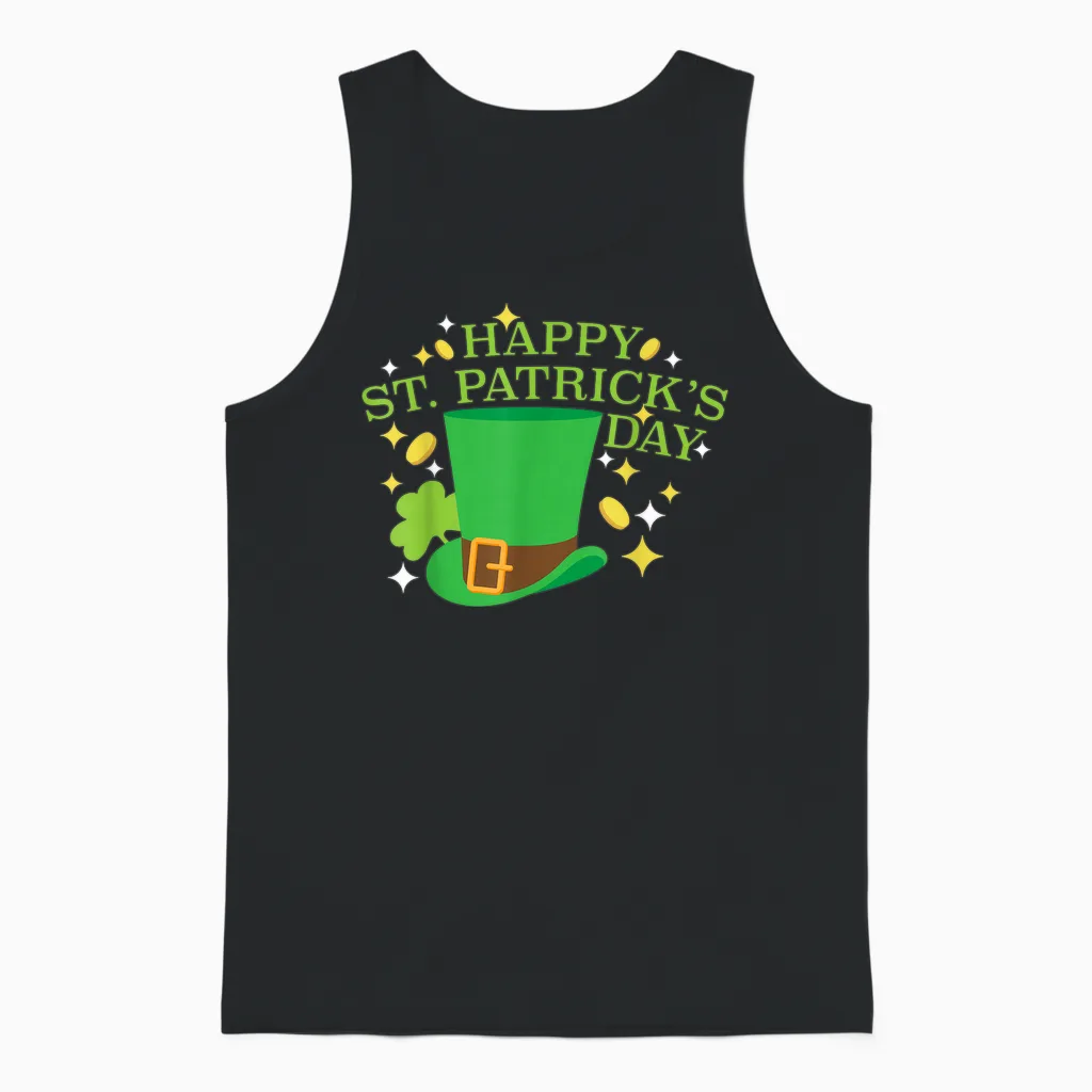 Leprechaun's Choice Happy St. Patrick's Day Paddy's Gear Fun T-Shirt, Black, S Unisex Tank Top in Black