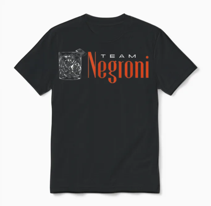 Team Negroni | Classic Gin Vermouth Cocktail Drink & Club Unisex T-Shirt in Black