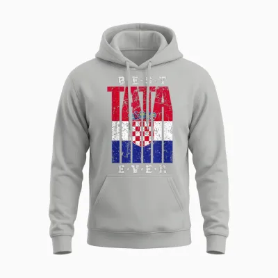 Tata Kroatischer Papa Vatertag Otac Kroatischer Vater Unisex Hoodie - Ash