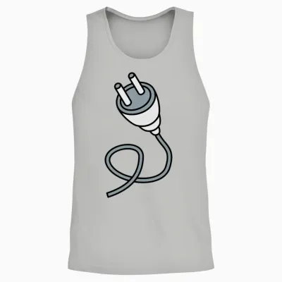 Connect Connection Cable Plug Outlet Power Electri Unisex Tank Top - Ash