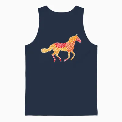 Horse Unisex Tank Top - Navy