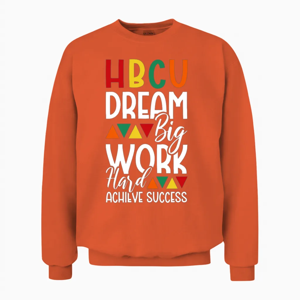 Hbcu Apparel Historical Black College Hbcu Unisex Sweatshirt in Orange