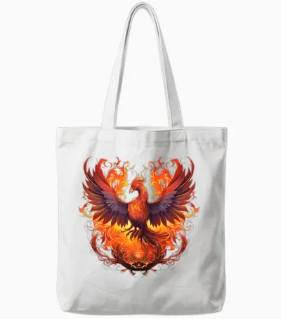 Phoenix Eagle: Wiedergeburt, Neuer Anfang, Symbolisch: Flammen Unter Der Sonne Langarmshirt Tote Bags - White