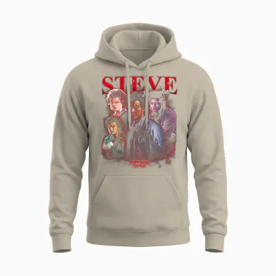Stranger Things Steve Boyfriend Officially Licensed Unisex Hoodie - Sand