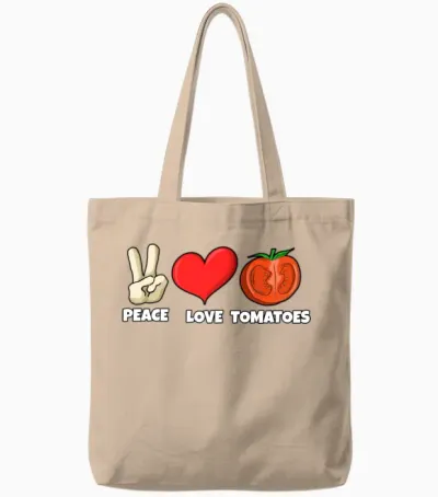 Funny Tomato Outfit Tote Bags - Natural
