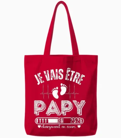 Je Vais être Papy En 2026 Annonce Grossesse Originale Tote Bags - Red