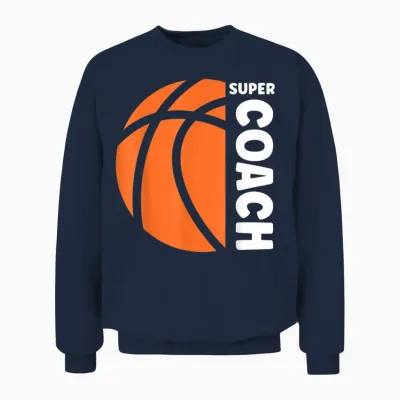Super Entraineur Basket-Ball Sport Coach De Basket Unisex Sweatshirt - Navy