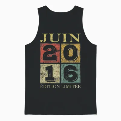 Enfant 10 Ans Garçon 2016 Anniversaire Juin 10 Ans Garçon 2016 Unisex Tank Top - Black
