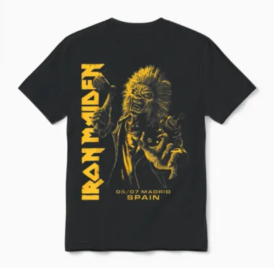 Iron Maiden - Run for Your Lives Tour Madrid Unisex T-Shirt - Black