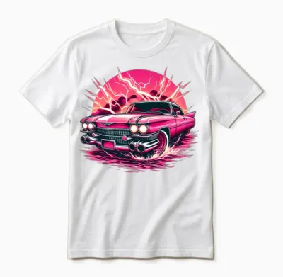 Pink Cadillac Unisex T-Shirt - White