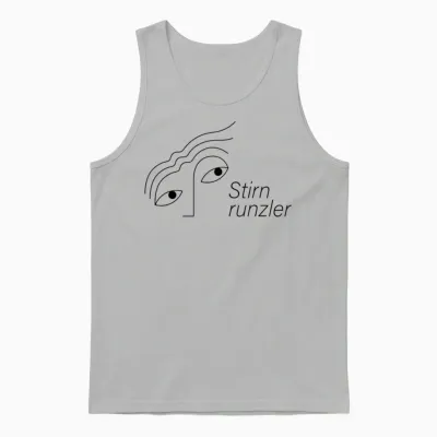 Stirnrunzler White Unisex Tank Top - Ash