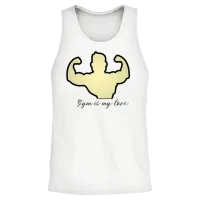 Gym Is My Love Design/ Gym Is Life, Gym Is Calling Unisex Tank Top - White – 2