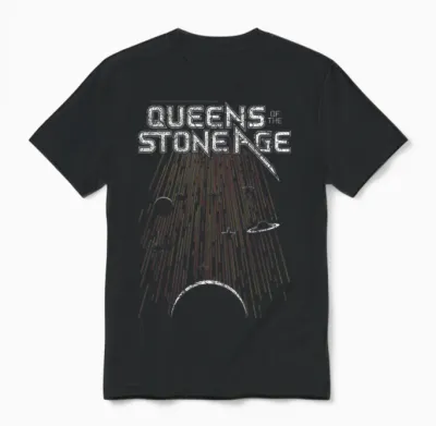 Offizielles Queens of the Stone Age Meteoritenschauer Band Unisex T-Shirt - Black